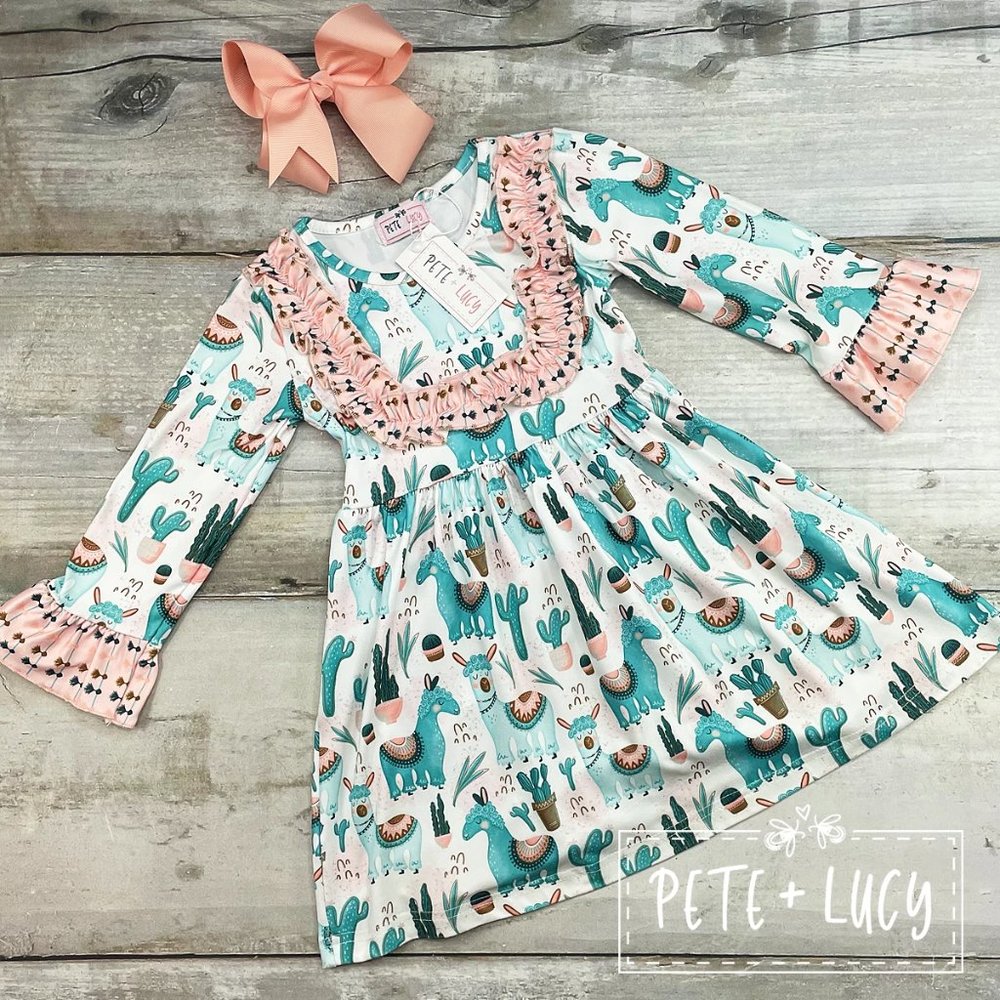 Delightful Desert Llama Dress